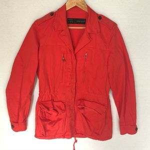 Zara Parka Cargo Jacket Medium Anorak Coat